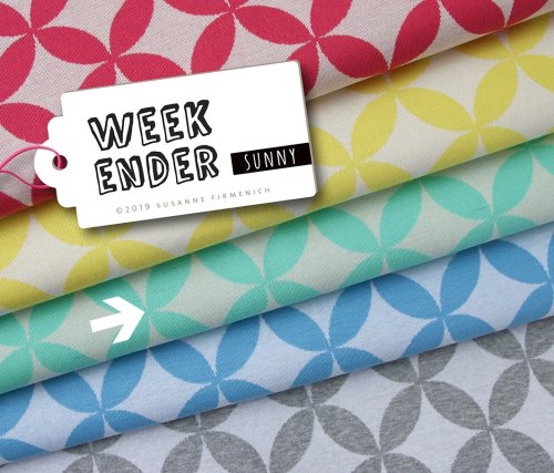 RESTSTÜCK 0,60m !!! - Bio Jacquard - Sunny - verdino/meringa - Weekender - Hamburger Liebe - Albstoffe